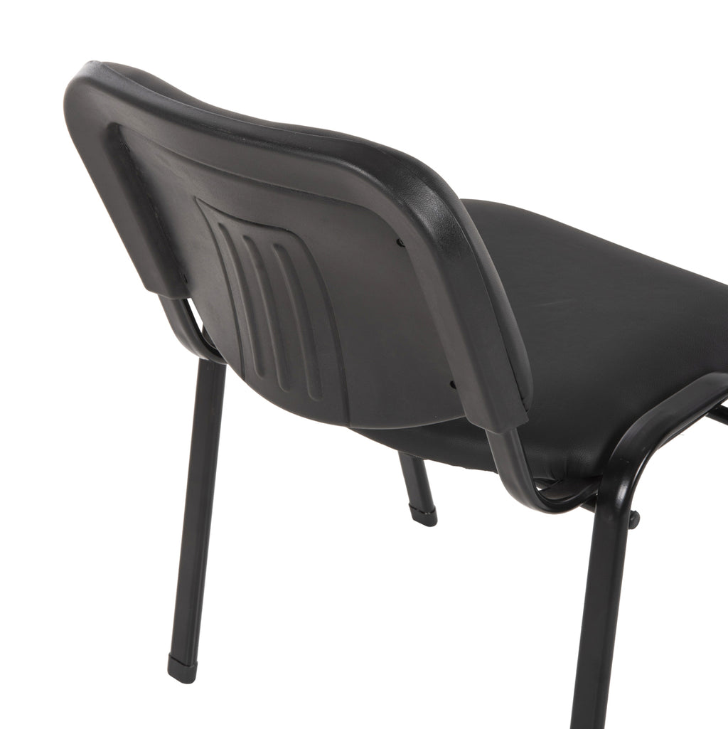 ΚΑΡΕΚΛΑ JANISHA HM1010.01 ΜΕ ΔΕΡΜΑΤΙΝΗ PU ΜΑΥΡΟ 53,5x59x77 εκ.