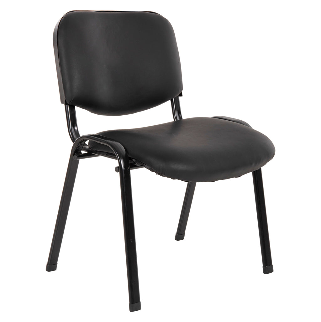 ΚΑΡΕΚΛΑ JANISHA HM1010.01 ΜΕ ΔΕΡΜΑΤΙΝΗ PU ΜΑΥΡΟ 53,5x59x77 εκ.