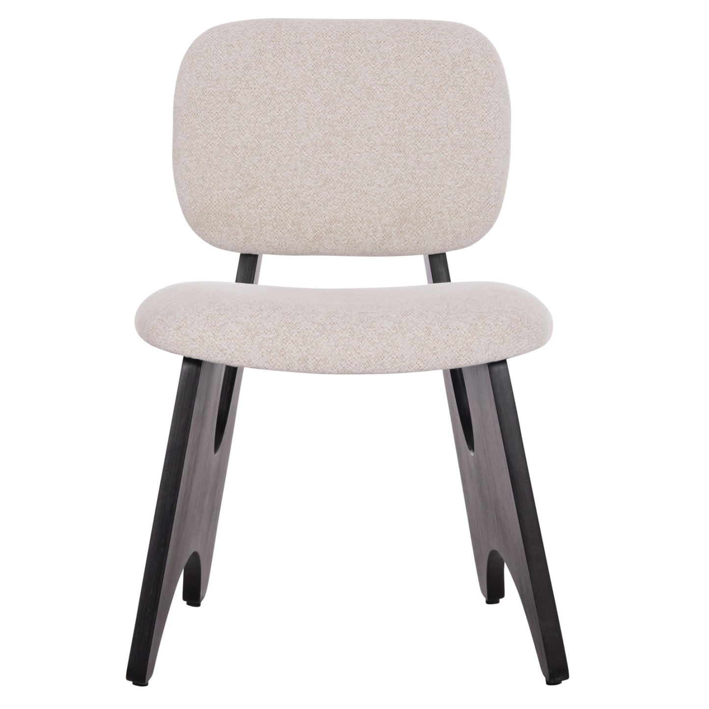 ΚΑΡΕΚΛΑ ΤΡΑΠΕΖΑΡΙΑΣ BELLISI HM18248.02 ΕΚΡΟΥ ΥΦΑΣΜΑ-PLYWOOD ΣΕ ΜΑΥΡΟ 53x56x78Υεκ.
