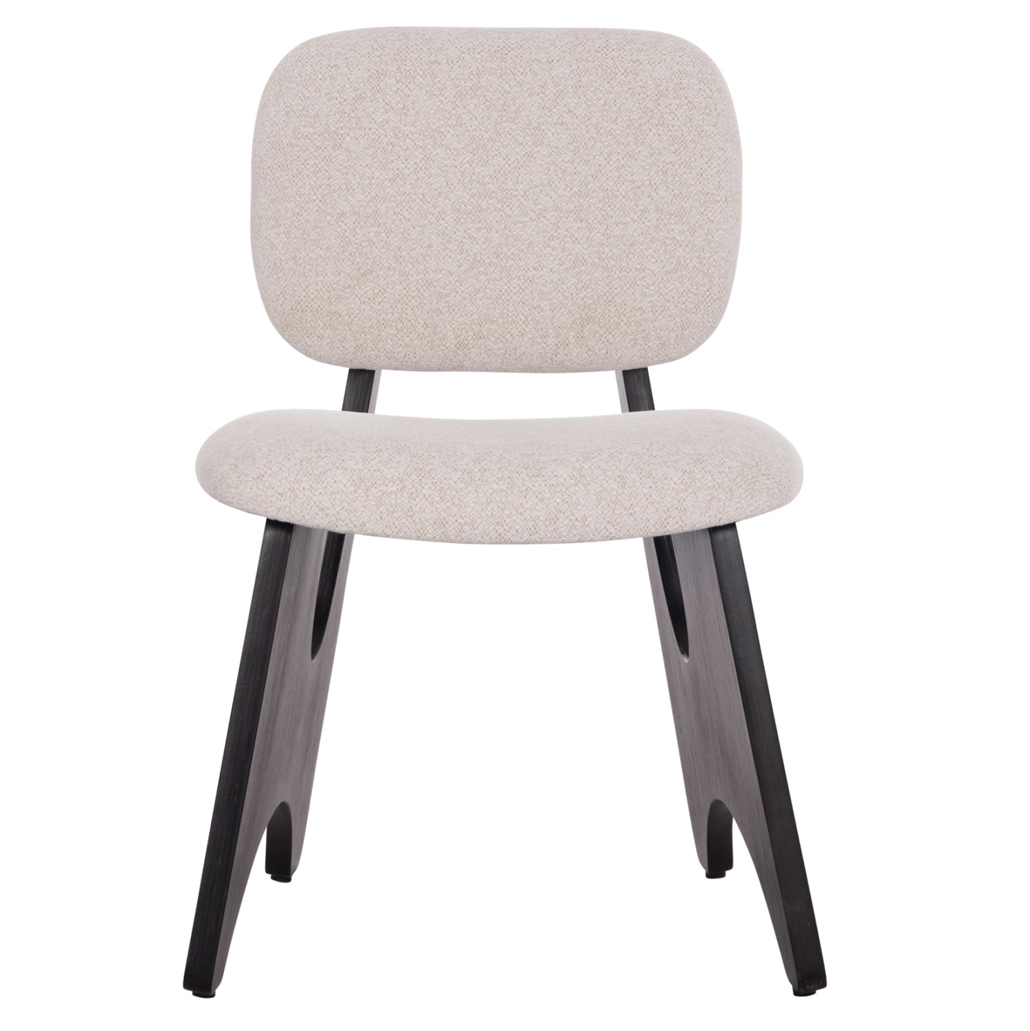 ΚΑΡΕΚΛΑ ΤΡΑΠΕΖΑΡΙΑΣ BELLISI HM18248.02 ΕΚΡΟΥ ΥΦΑΣΜΑ-PLYWOOD ΣΕ ΜΑΥΡΟ 53x56x78Υεκ.