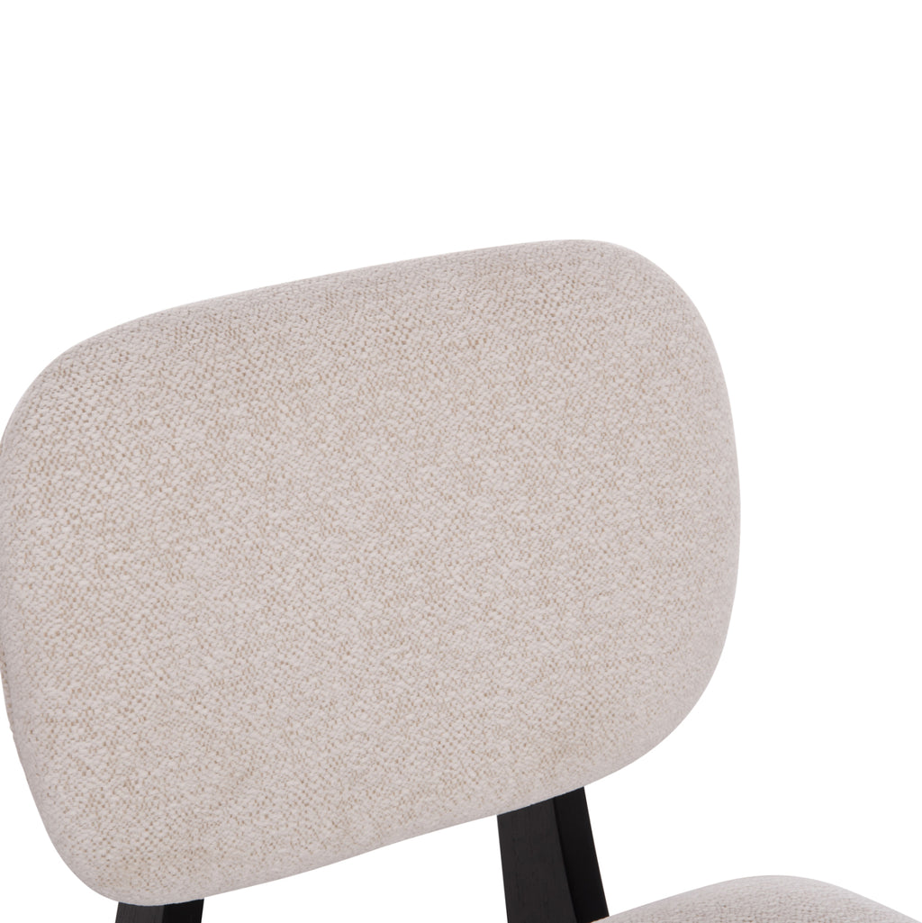 ΚΑΡΕΚΛΑ ΤΡΑΠΕΖΑΡΙΑΣ BELLISI HM18248.02 ΕΚΡΟΥ ΥΦΑΣΜΑ-PLYWOOD ΣΕ ΜΑΥΡΟ 53x56x78Υεκ.