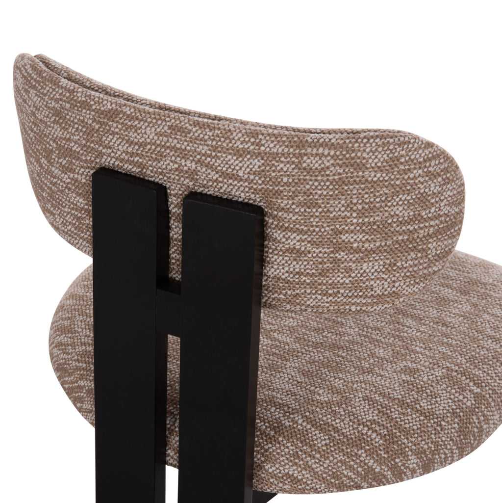 ΚΑΡΕΚΛΑ ΤΡΑΠΕΖΑΡΙΑΣ KARVO HM18252.03 ΚΑΦΕ ΥΦΑΣΜΑ--ΞΥΛΟ ΣΕ ΜΑΥΡΟ 57x50x78,5Υεκ.