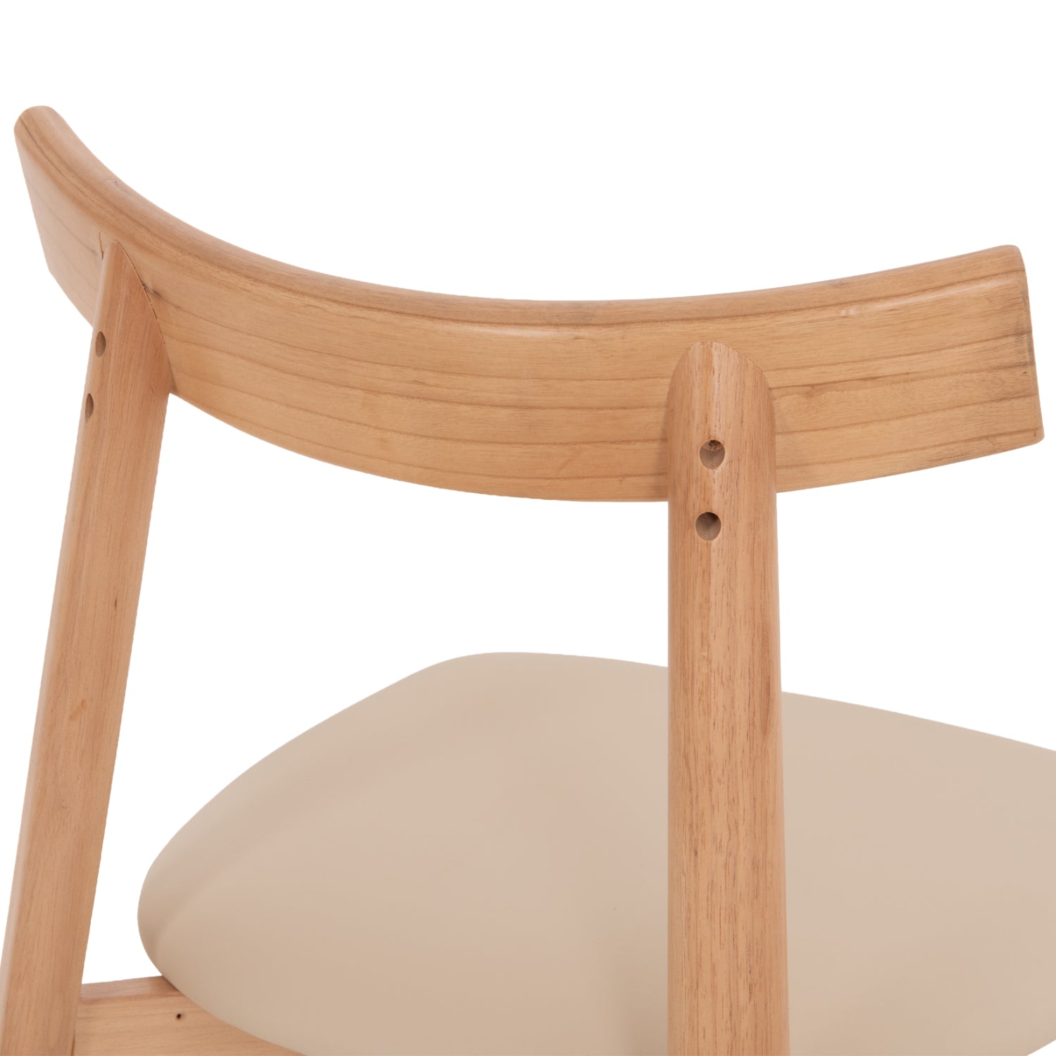 KΑΡΕΚΛΑ ΤΡΑΠΕΖΑΡΙΑΣ OSORIO HM18335.11 RUBBERWOOD ΦΥΣΙΚΟ-ΕΚΡΟΥ PU 51x55x74Υεκ