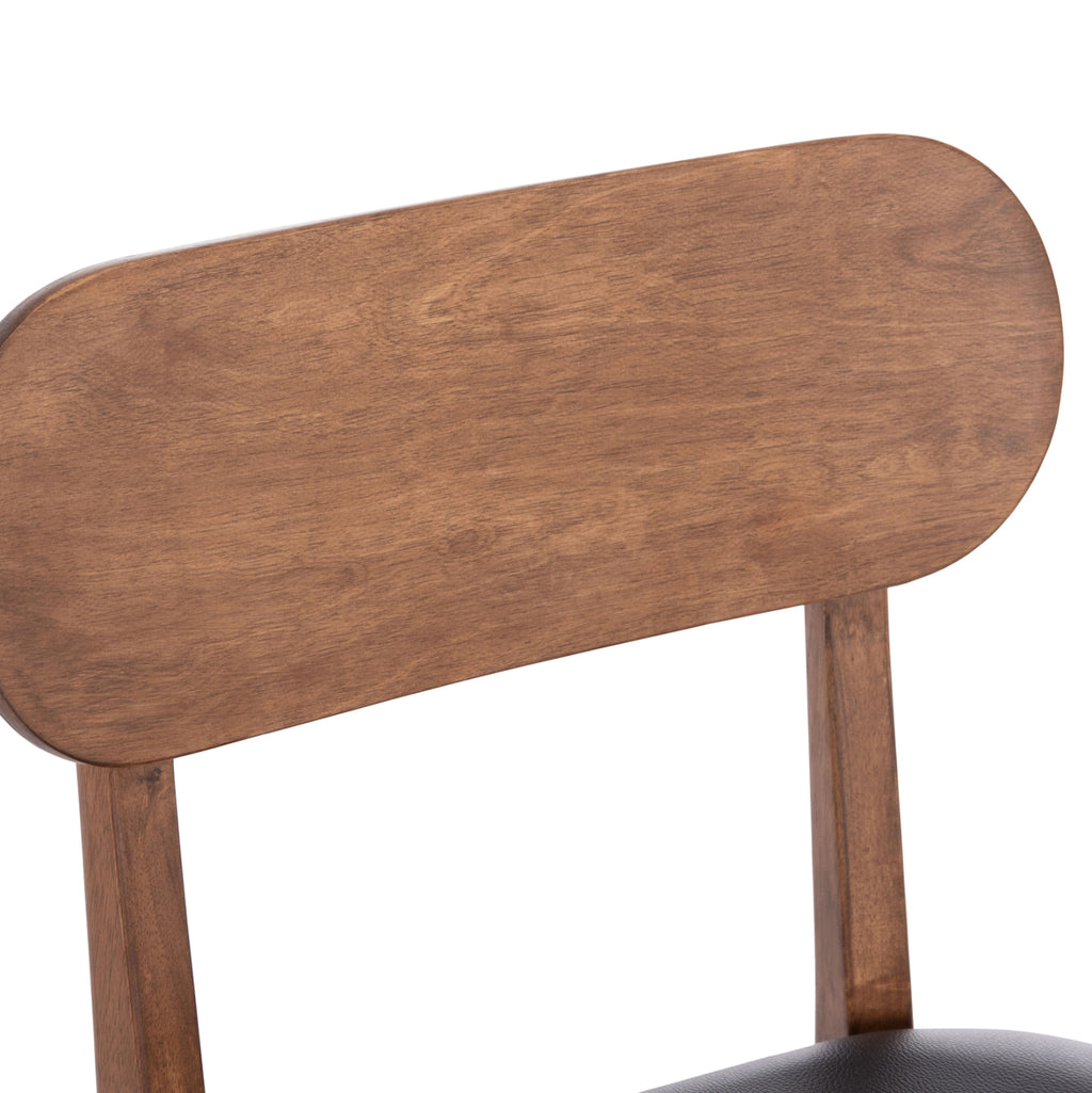 KΑΡΕΚΛΑ ΤΡΑΠΕΖΑΡΙΑΣ SEKOR HM9945.03 ΚΑΡΥΔΙ RUBBERWOOD-ΜΑΥΡΟ PU 51x48x79Υεκ