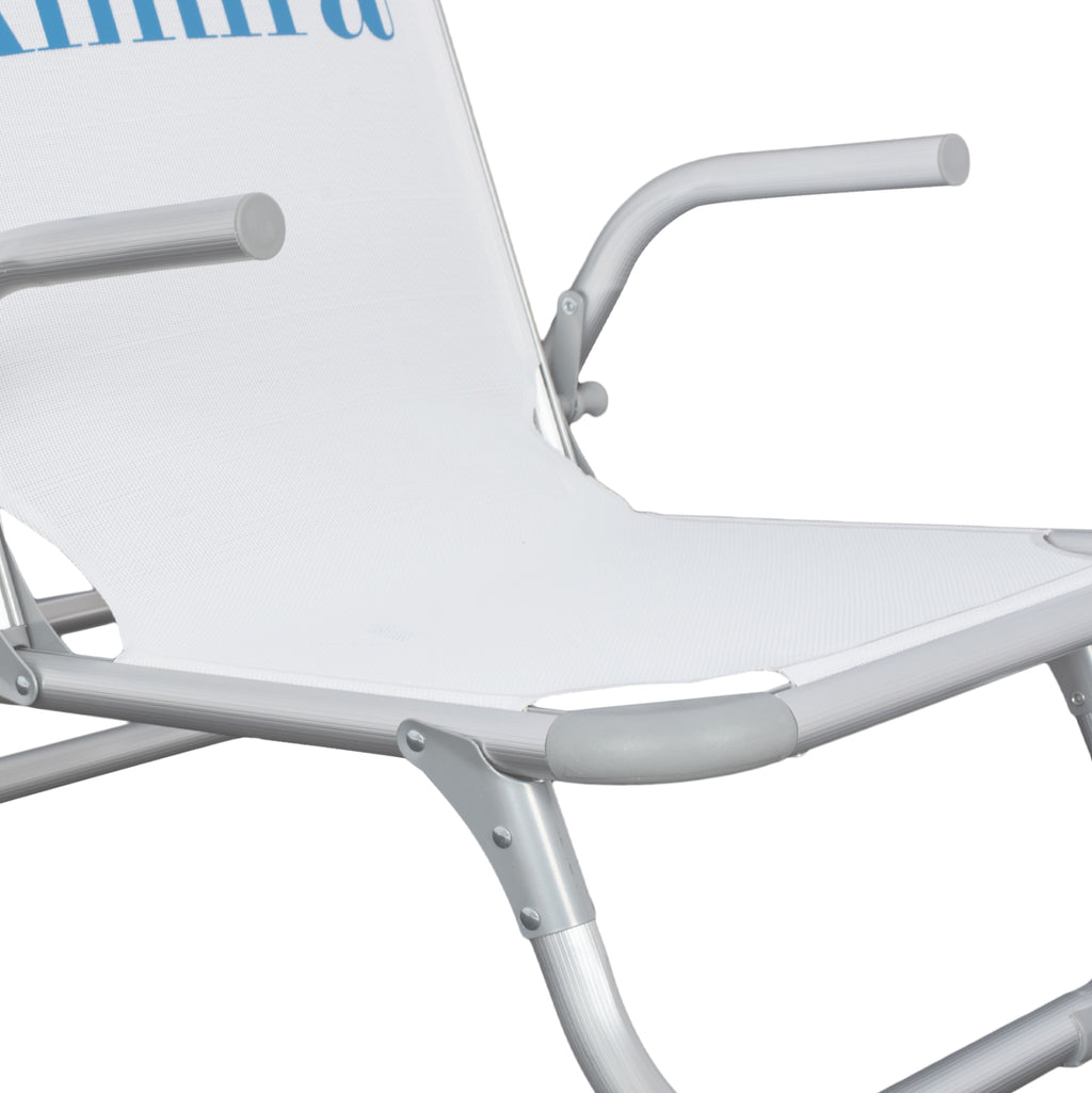ΚΑΡΕΚΛΑΚΙ ΠΑΡΑΛΙΑΣ ΑΛΟΥΜINIOY ΒΑΡ.ΤΥΠΟΥ ΨΗΛΗ ΠΛΑΤΗ ALMIRA HM5053.03 ΛΕΥΚΟ 55x71x66Υεκ