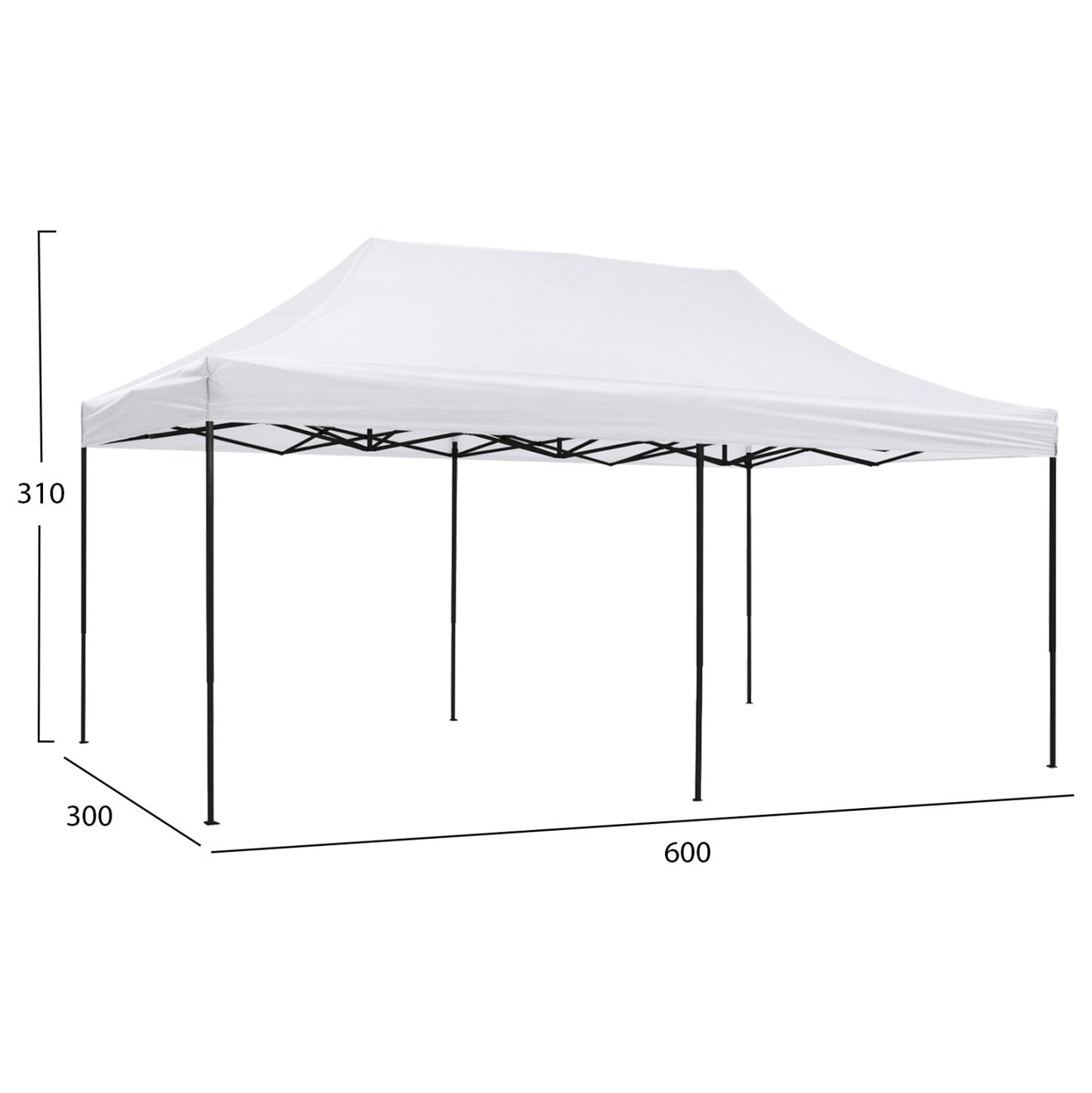 ΚΙΟΣΚΙ/GAZEBO MATTHEW HM6312 ΠΤΥΣΣΟΜΕΝΟ-ΣΚΕΛΕΤΟΣ ΜΕΤΑΛ.ΜΑΥΡΟΣ-ΛΕΥΚΟ ΥΦΑΣΜΑ 300x600x310Yεκ