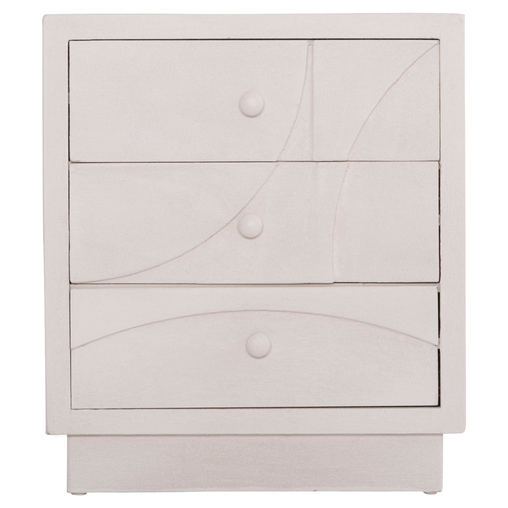 ΚΟΜΟΔΙΝΟ ΣΕΙΡΑ SANTORINI HM18047 MDF ΣΕ ΥΠΟΛΕΥΚΟ ΧΡΩΜΑ-3 ΣΥΡΤΑΡIA 48x38x55,5Υεκ.