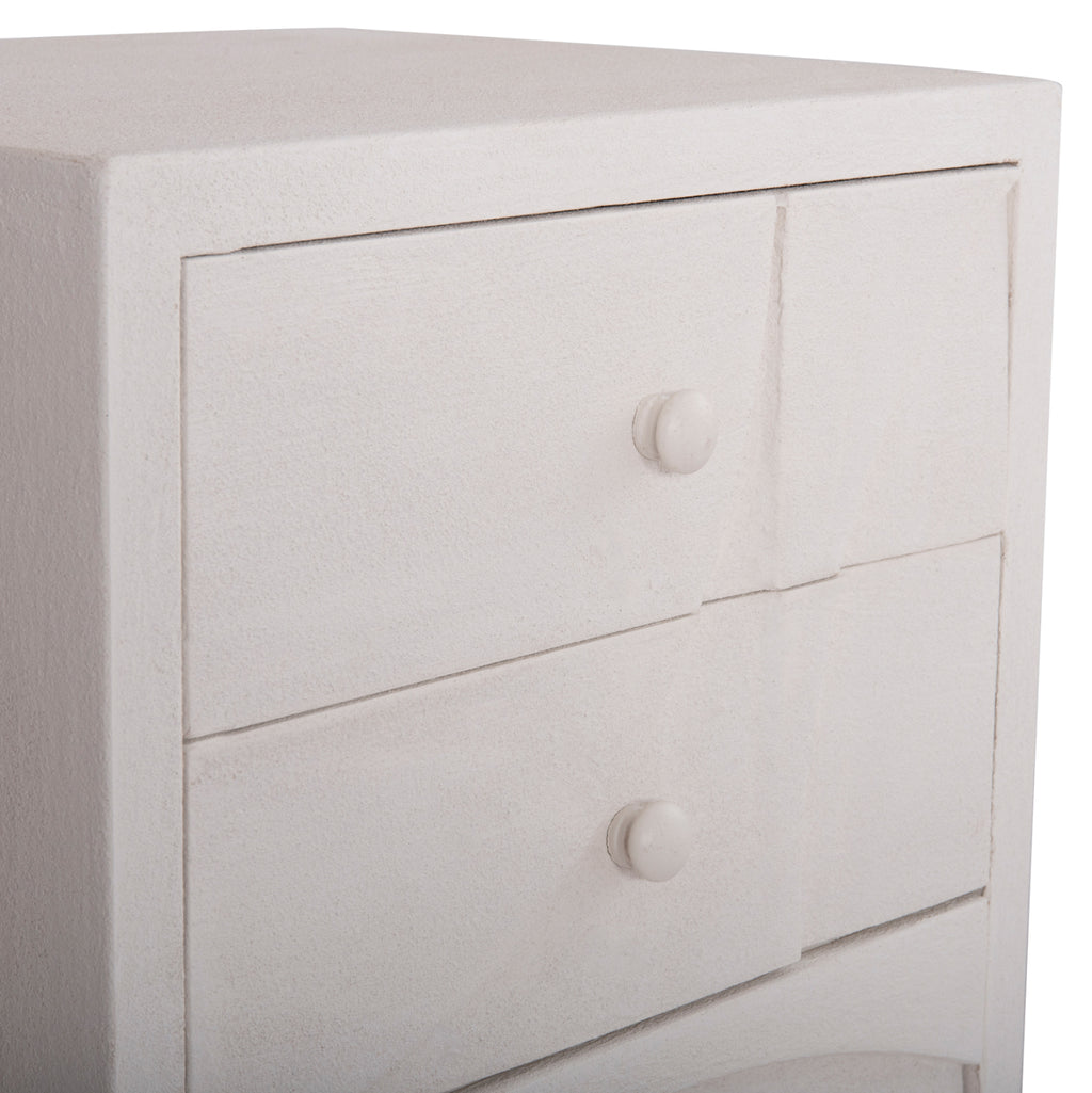 ΚΟΜΟΔΙΝΟ ΣΕΙΡΑ SANTORINI HM18047 MDF ΣΕ ΥΠΟΛΕΥΚΟ ΧΡΩΜΑ-3 ΣΥΡΤΑΡIA 48x38x55,5Υεκ.