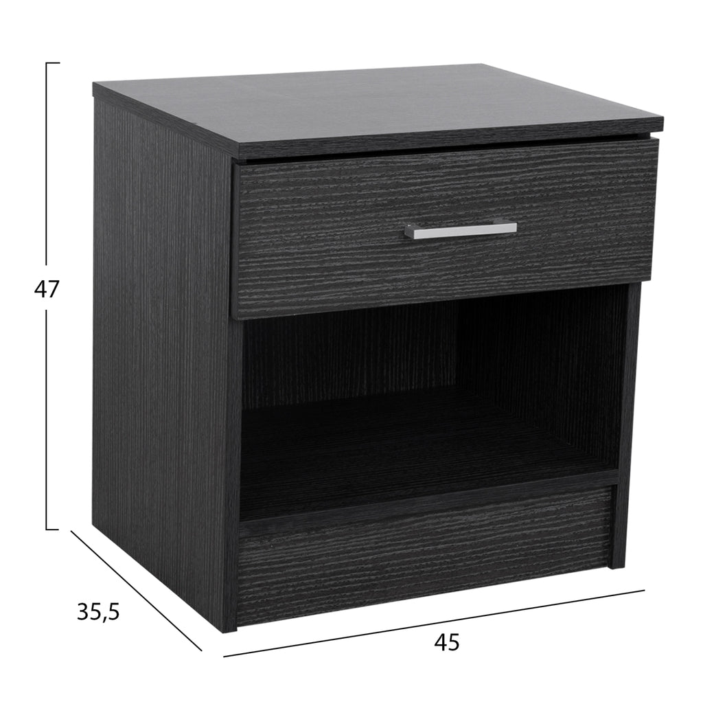 ΚΟΜΟΔΙΝΟ ΜΕ 1 ΣΥΡΤΑΡΙ LANEY ZEBRANO 45x35,5x47Υ εκ. HM2345.02