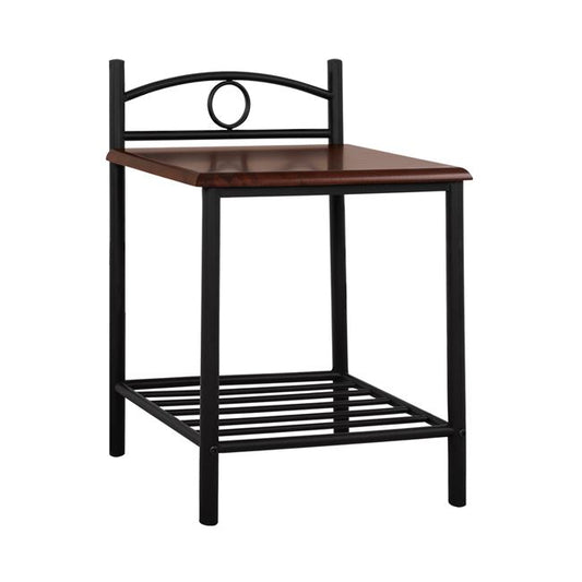 ΚΟΜΟΔΙΝΟ REVEN HM387 ΑΠΟ ΜΕΤΑΛΛΟ ΚΑΙ ΞΥΛΟ RUBBERWOOD 45x35x48-61Y εκ.
