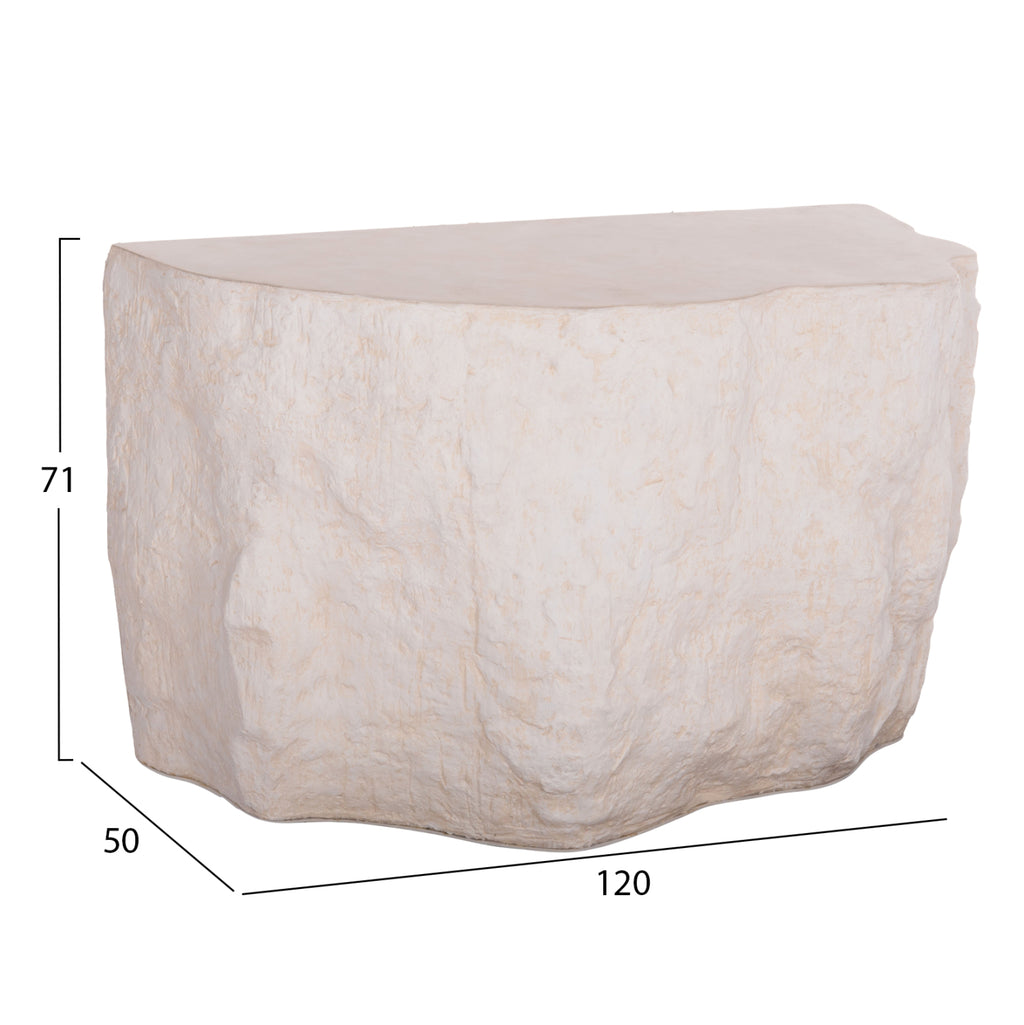 ΚΟΝΣΟΛΑ ΒΡΑΧΟΣ INTERON HM18152.02 FIBER CEMENT ΣΕ ΛΕΥΚΟ--120x50x71Υεκ.