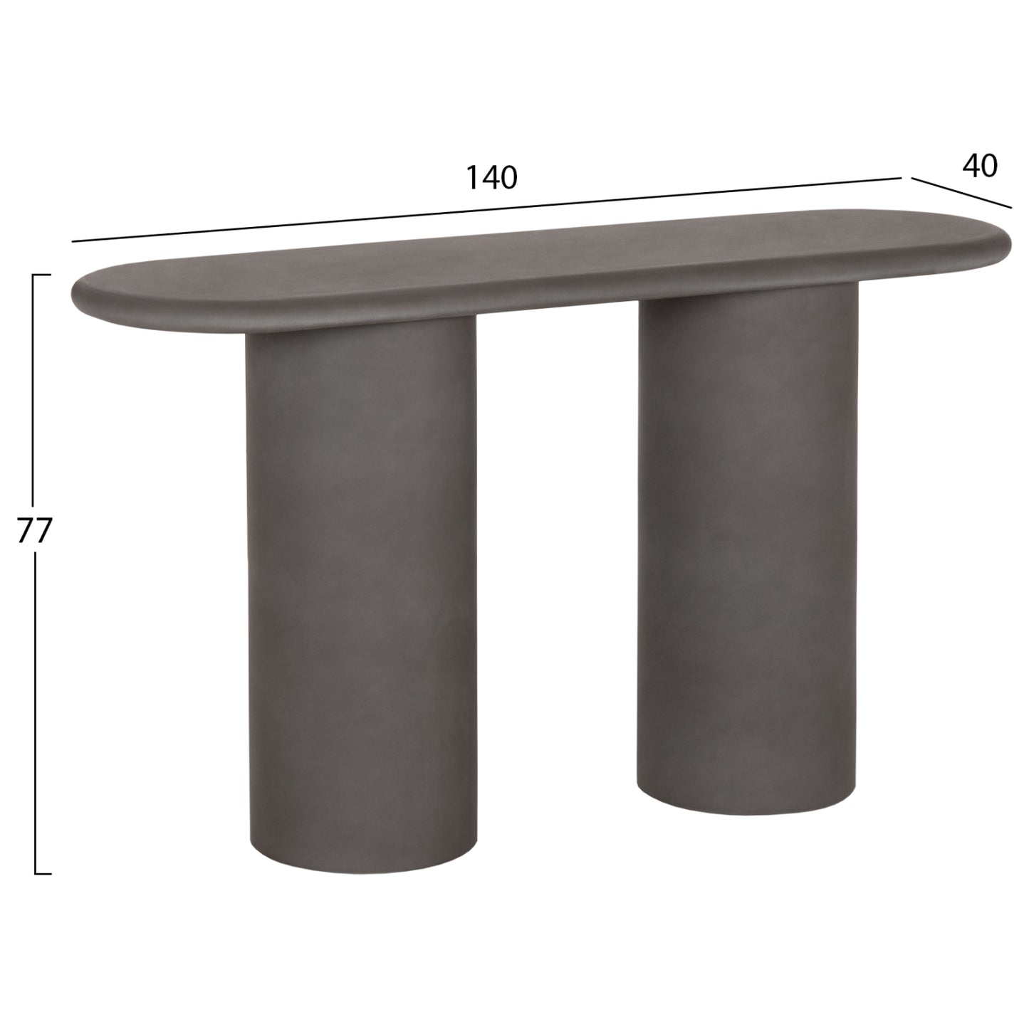 ΚΟΝΣΟΛΑ KENJI FIBER CEMENT ΣΕ ΓΚΡΙ HM6584.01 140x40x77Υεκ.