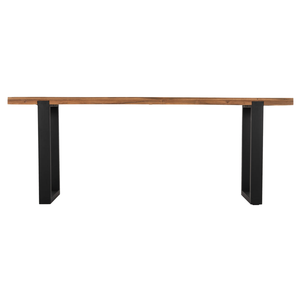 ΚΟΝΣΟΛΑ SHIRE HM9800 ΑΝΑΚΥΚΛΩΜΕΝΟ ΞΥΛΟ TEAK-ΜΑΥΡΕΣ ΜΕΤΑΛΛΙΚΕΣ ΒΑΣΕΙΣ 240x50x90Yεκ