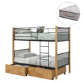 ΚΟΥΚΕΤΑ ΜΕ 2 ΣΥΡΤΑΡΙΑ & 2 ΣΤΡΩΜΑΤΑ 90X190εκ RAYVEN HM10749.06 ΞΥΛΟ ΚΑΙ ΜΕΤΑΛΛΟ