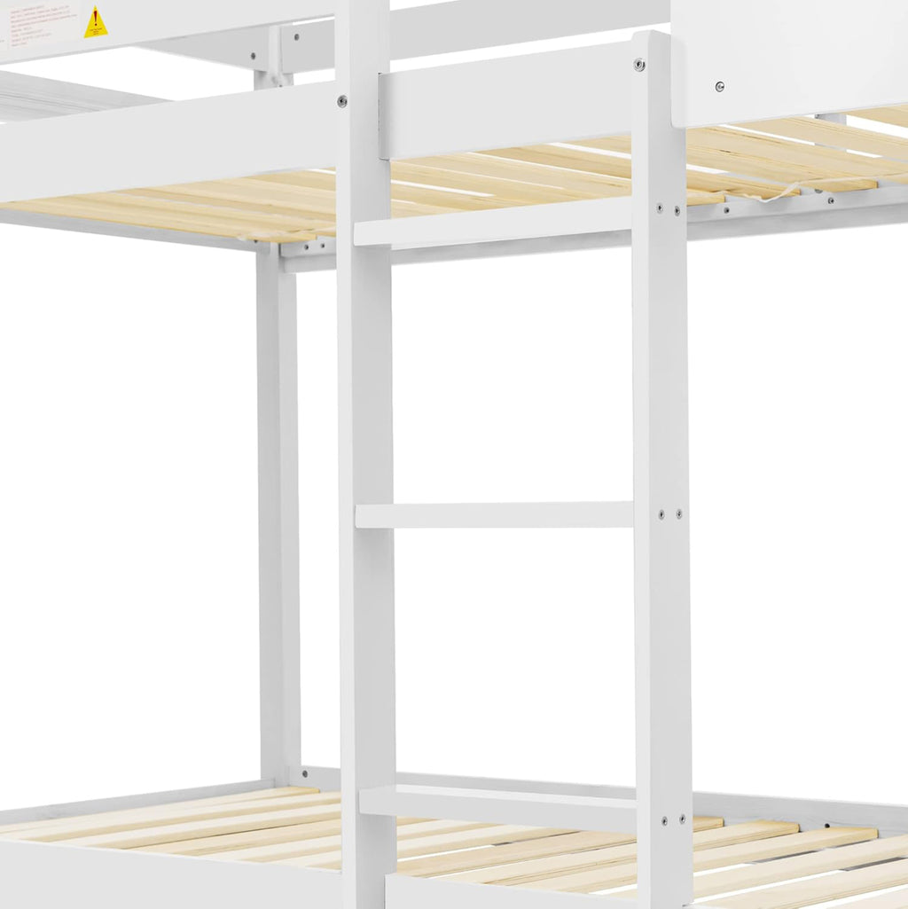 ΚΟΥΚΕΤΑ ΠΑΙΔΙΚΗ ΜΕ 2 ΣΤΡΩΜΑΤΑ HOOD HM21314.01 ΞΥΛΟ ΠΕΥΚΟΥ ΛΕΥΚΟ--ΣΤΡΩΜΑΤΑ 90x190εκ