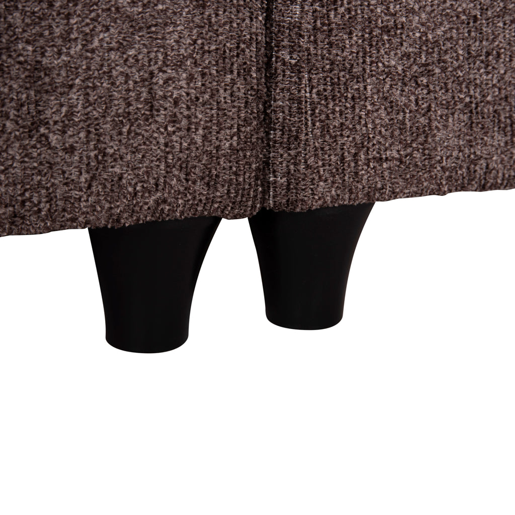 ΚΡEΒΑΤΙ ΔΙΠΛΟ LUTHER HM717.02 ΥΦΑΣΜΑ TEDDY ΚΑΦΕ--ΓΙΑ ΣΤΡΩΜΑ 160x200εκ.