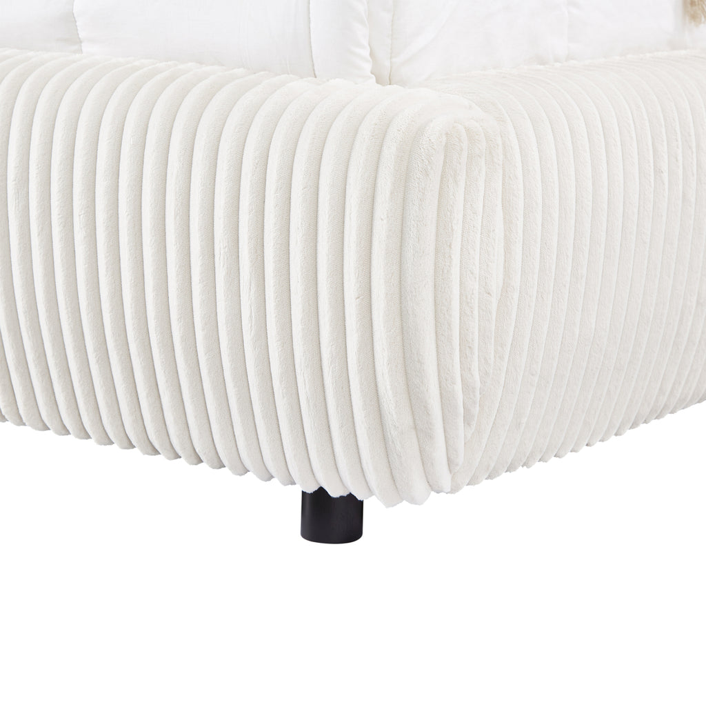 ΚΡΕΒΑΤΙ ΜΕ ΑΠΟΘ.ΧΩΡΟ KALLY HM729.03 ΜΠΕΖ FAUX FUR ΥΦΑΣΜΑ--ΓΙΑ ΣΤΡΩΜΑ 160x200εκ