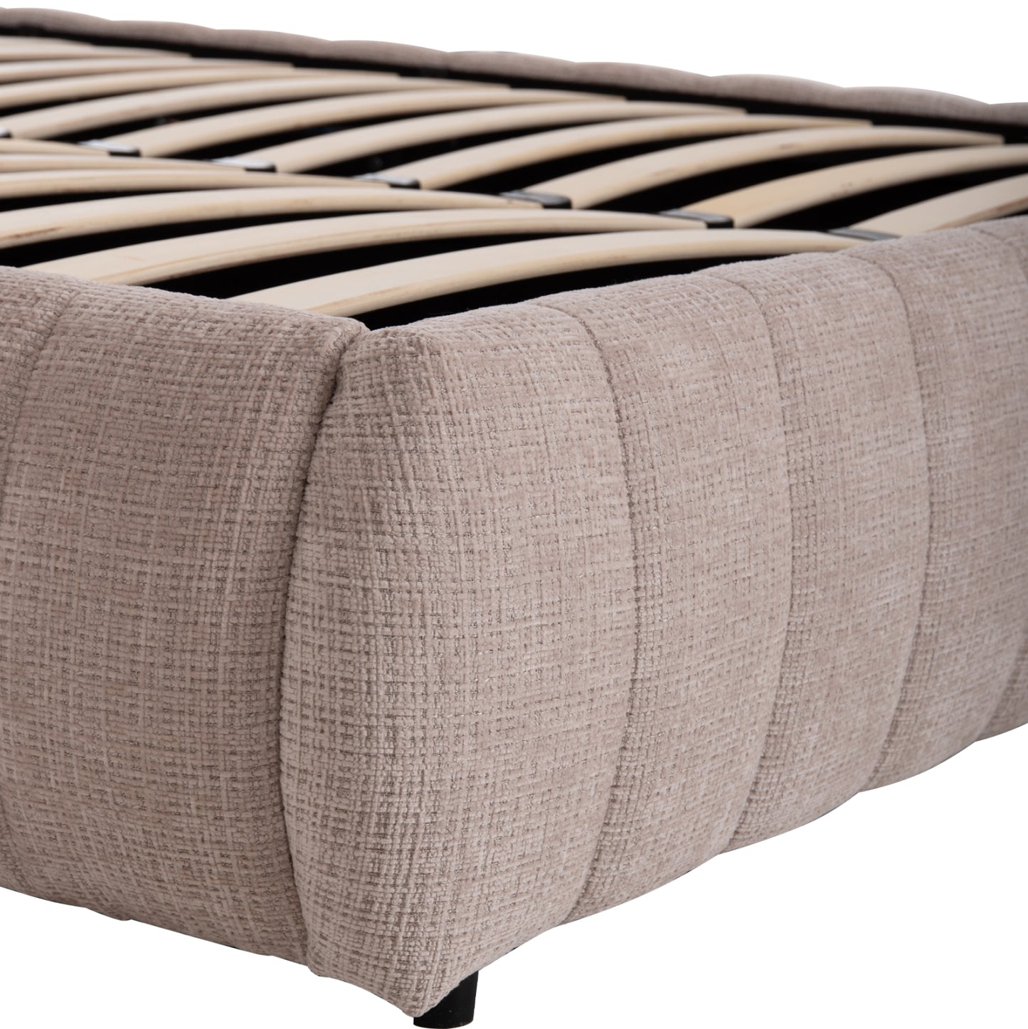 ΚΡΕΒΑΤΙ ΔΙΠΛΟ ΜΕ ΑΠΟΘ.ΧΩΡΟ WEYLON HM765.03 ΥΦΑΣΜΑ ΜΠΕΖ--ΓΙΑ ΣΤΡΩΜΑ 160x200εκ