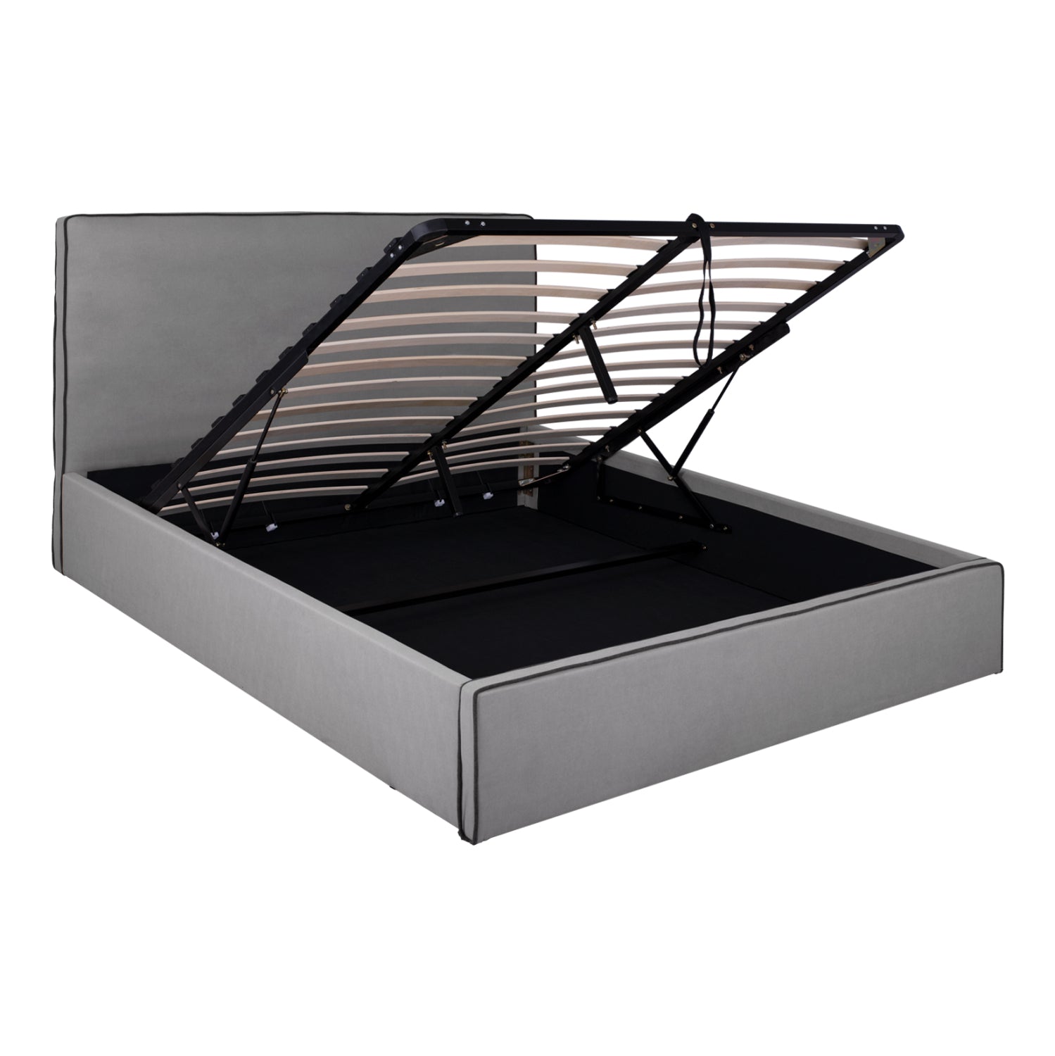 ΚΡΕΒΑΤΙ ΔΙΠΛΟ & ΣΤΡΩΜΑ ALLIE HM10768.01 ΓΚΡΙ ΥΦΑΣΜΑ ΜΕ ΑΠΟΘ.ΧΩΡΟ--ΓΙΑ 160x200εκ.
