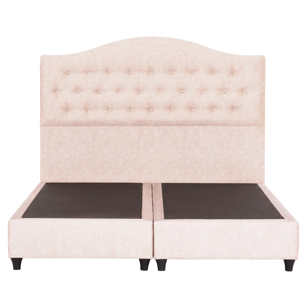 ΚΡΕΒΑΤΙ MALENA HM638.22 ΜΠΕΖ ΥΦΑΣΜΑ Τ. NUBUCK ΓΙΑ ΣΤΡΩΜΑ 150x200εκ.