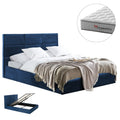 ΚΡΕΒΑΤΙ ΜΕ ΣΤΡΩΜΑ & ΑΠΟΘ.ΧΩΡΟ BRILEY HM10765.03 ΜΠΛΕ ΒΕΛΟΥΔΟ--ΣΤΡΩΜΑ 160x200εκ