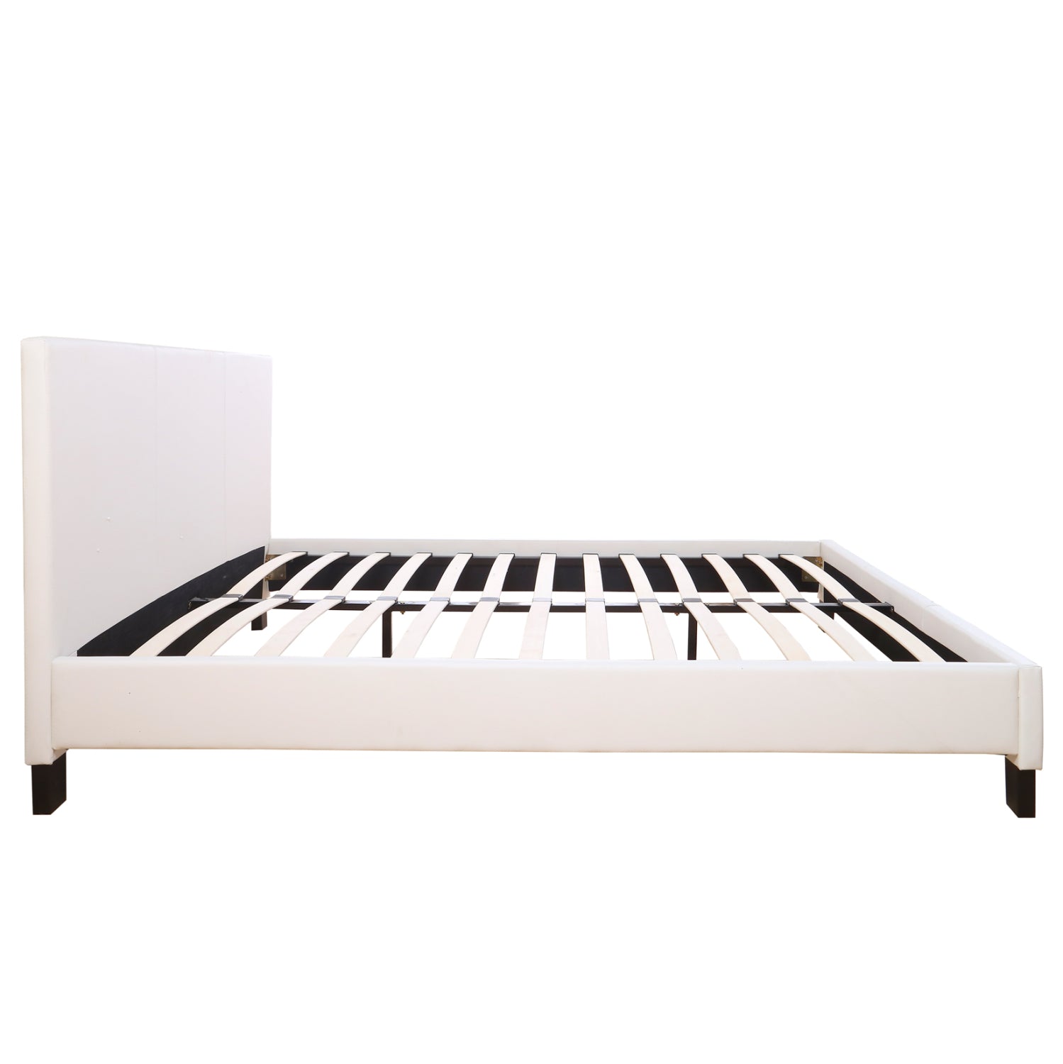 ΚΡΕΒΑΤΙ ΜΕ ΣΤΡΩΜΑ BECCA HM21283.01 ΛΕΥΚΟ PU--ΓΙΑ 150x200εκ