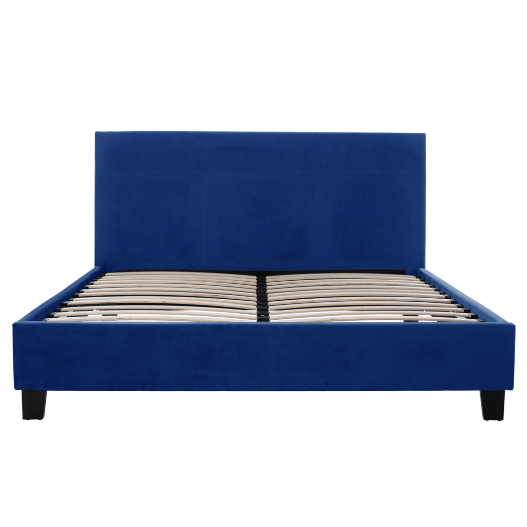 ΚΡΕΒΑΤΙ ΜΕ ΣΤΡΩΜΑ BECCA HM21283.07 ΜΠΛΕ ΒΕΛΟΥΔΟ--ΓΙΑ 150x200εκ