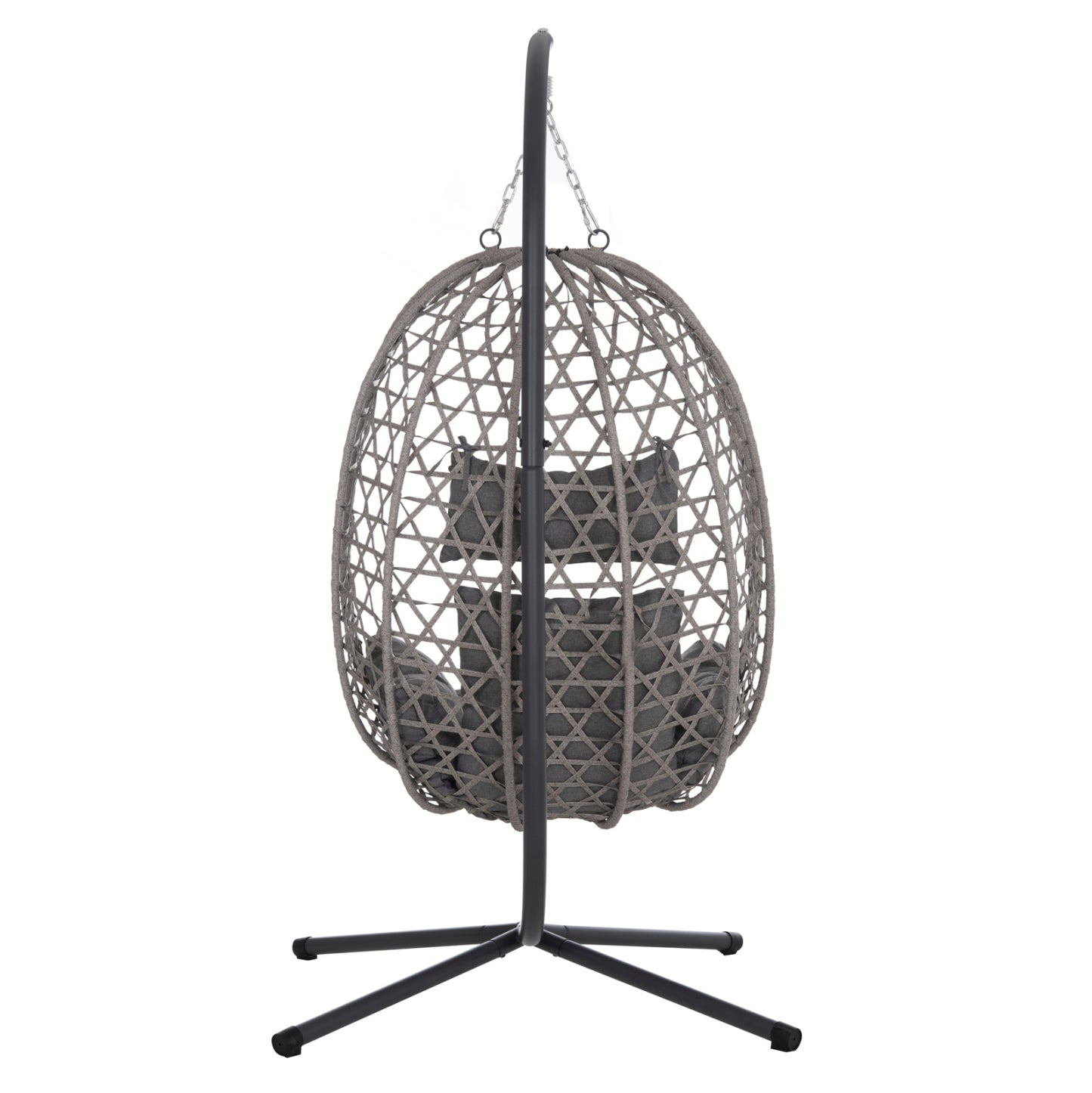 ΚΡΕΜΑΣΤΗ ΦΩΛΙΑ NESTA HM6468.01 ΓΚΡΙ ΜΕΤΑΛΛΟ & P.E.RATTAN 100x100x190Υεκ.