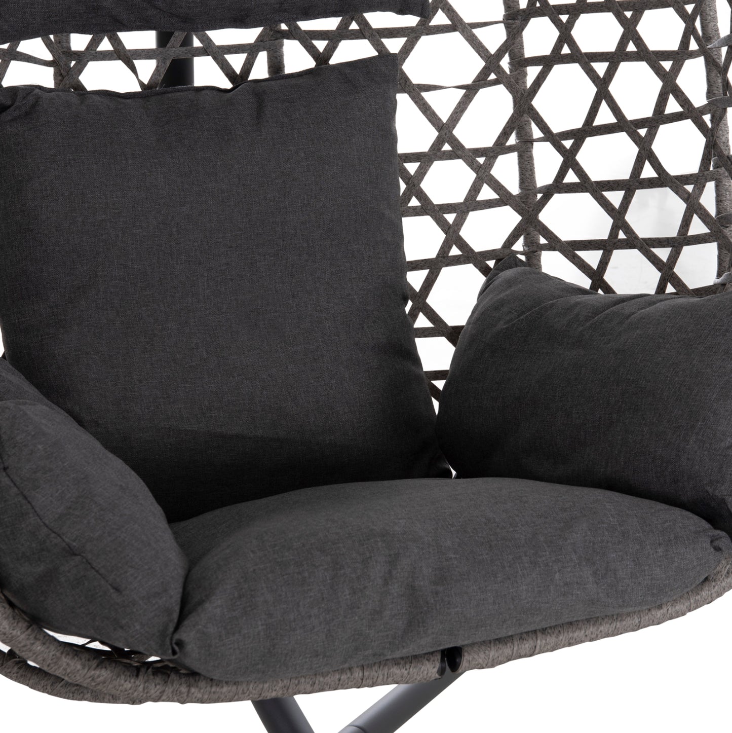 ΚΡΕΜΑΣΤΗ ΦΩΛΙΑ NESTA HM6468.01 ΓΚΡΙ ΜΕΤΑΛΛΟ & P.E.RATTAN 100x100x190Υεκ.