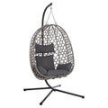 ΚΡΕΜΑΣΤΗ ΦΩΛΙΑ NESTA HM6468.01 ΓΚΡΙ ΜΕΤΑΛΛΟ & P.E.RATTAN 100x100x190Υεκ.