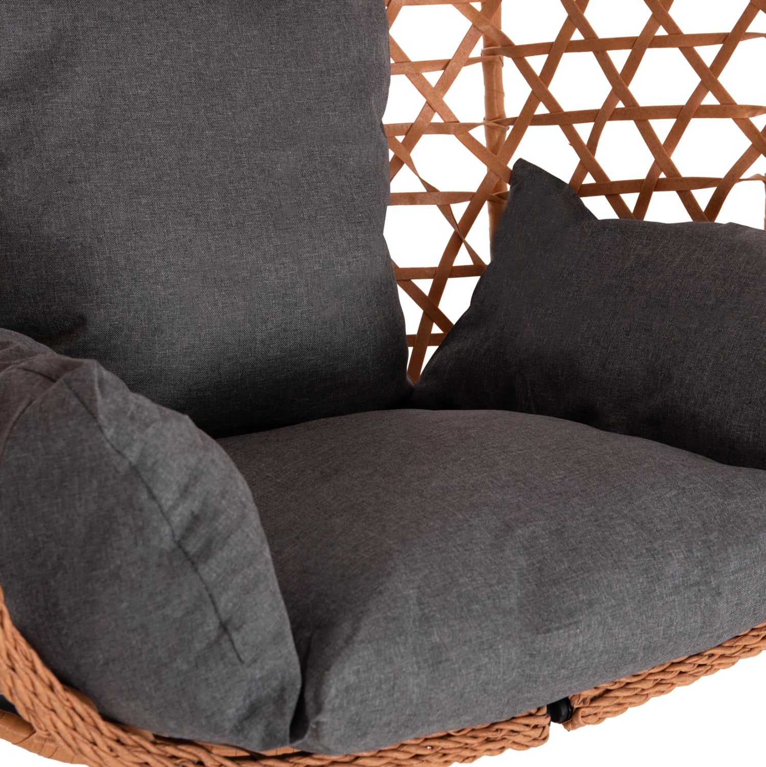 ΚΡΕΜΑΣΤΗ ΦΩΛΙΑ NESTA HM6468.05 ΜΑΥΡΟ ΜΕΤΑΛΛΟ--ΚΑΦΕ P.E.RATTAN 100x100x190Υεκ.