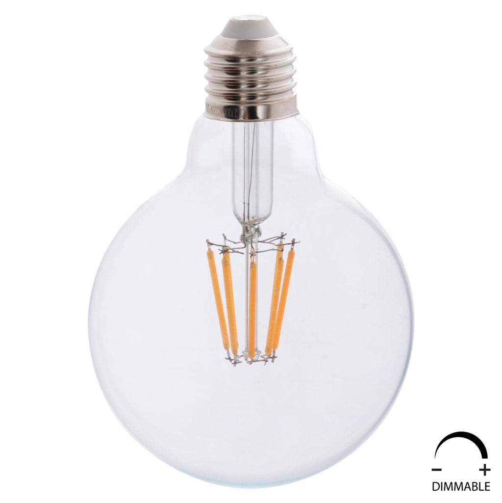 ΛΑΜΠΤΗΡΑΣ GLOBO LED FILAMENT 8W E27 2700K ΔΙΑΦΑΝΟΣ DIMMABLE HM4050.01