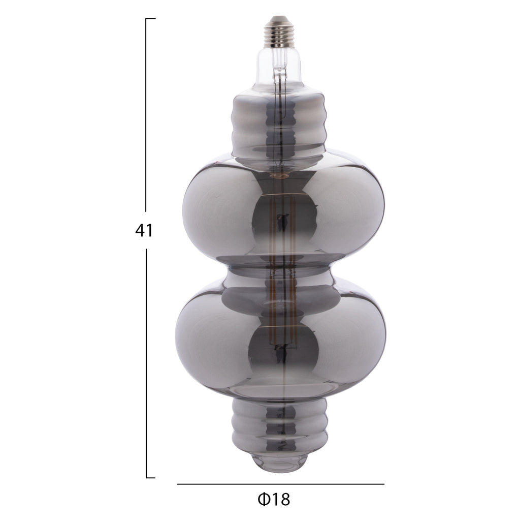 ΛΑΜΠΤΗΡΑΣ LED FILAMENT 8W E27 3000K SMOKE COLOR DIMMABLE  HM4053.03