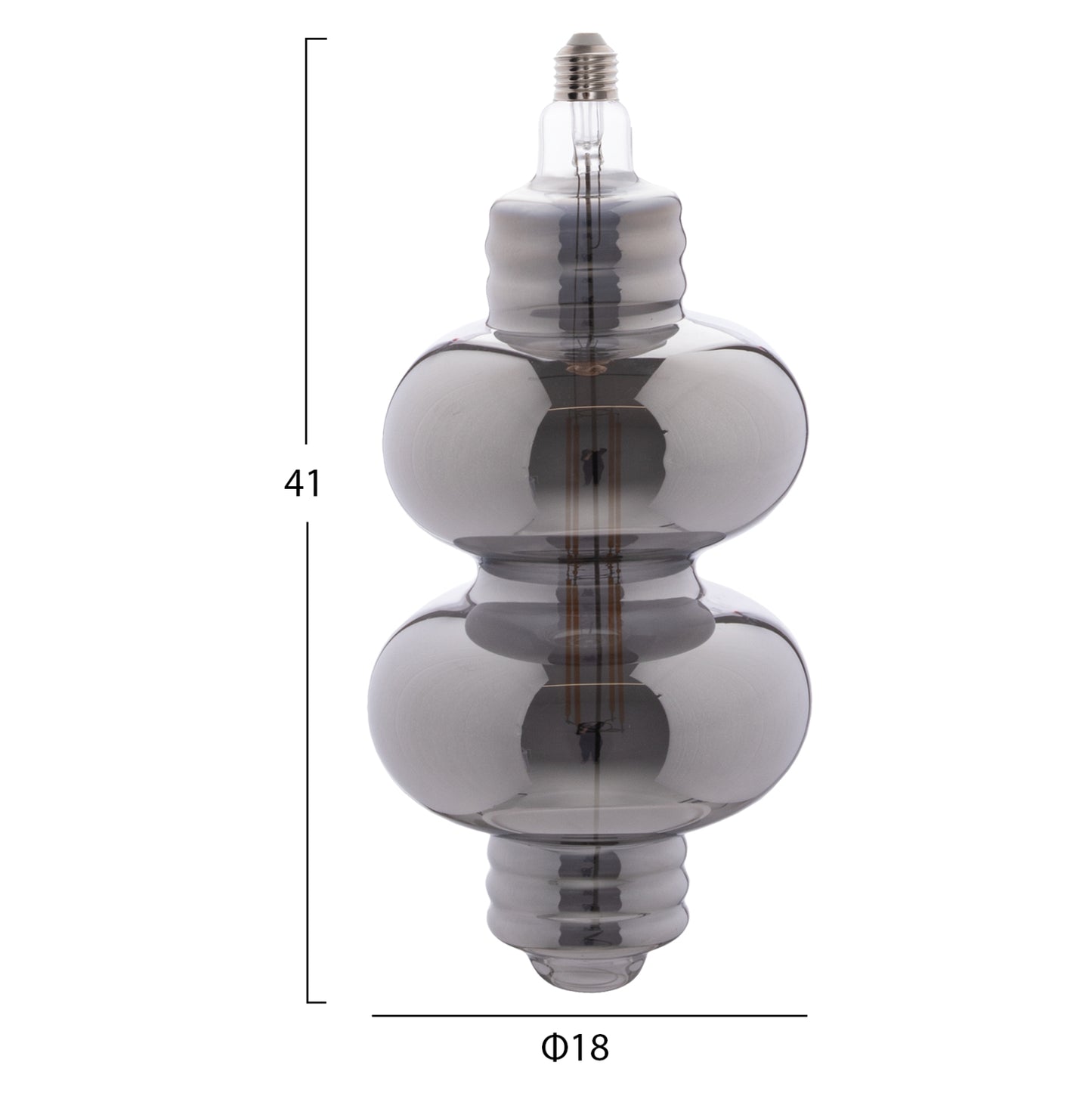 ΛΑΜΠΤΗΡΑΣ LED FILAMENT 8W E27 3000K SMOKE COLOR DIMMABLE  HM4053.03