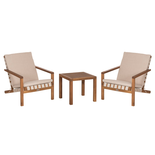 LOUNGE ΣΕΤ ΕΞ.ΧΩΡΟΥ 3ΤΜΧ DAME HM10982 ΞΥΛΟ ΑΚΑΚΙΑΣ--ΣΧΟΙΝΙ STRAP & ΜΑΞΙΛΑΡΙΑ ΣΕ ΜΠΕΖ