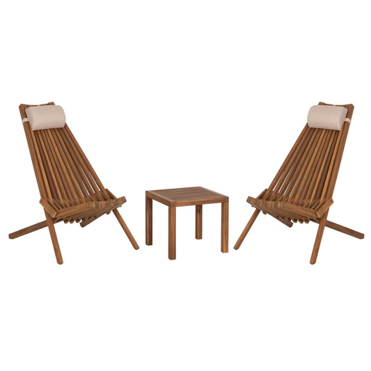 LOUNGE ΣΕΤ ΕΞ.ΧΩΡΟΥ 3ΤΜΧ SHIGAN HM10993 ΞΥΛΟ ΑΚΑΚΙΑΣ--ΜΑΞΙΛΑΡI ΚΕΦΑΛΗΣ ΣΕ ΜΠΕΖ