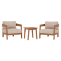 LOUNGE ΣΕΤ SOLARA HM10892 ΤΡΑΠΕΖΑΚΙ & 2 ΠΟΛΥΘΡΟΝΕΣ--ΞΥΛΟ ΑΚΑΚΙΑΣ--ΕΚΡΟΥ ΜΑΞΙΛΑΡΙΑ