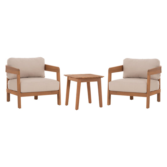 LOUNGE ΣΕΤ SOLARA HM10892 ΤΡΑΠΕΖΑΚΙ & 2 ΠΟΛΥΘΡΟΝΕΣ--ΞΥΛΟ ΑΚΑΚΙΑΣ--ΕΚΡΟΥ ΜΑΞΙΛΑΡΙΑ