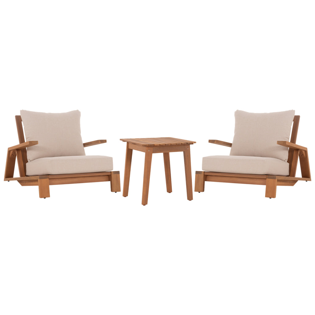 LOUNGE ΣΕΤ MIREX HM10893 ΤΡΑΠΕΖΑΚΙ & 2 ΠΟΛΥΘΡΟΝΕΣ--ΞΥΛΟ ΑΚΑΚΙΑΣ--ΕΚΡΟΥ ΜΑΞΙΛΑΡΙΑ