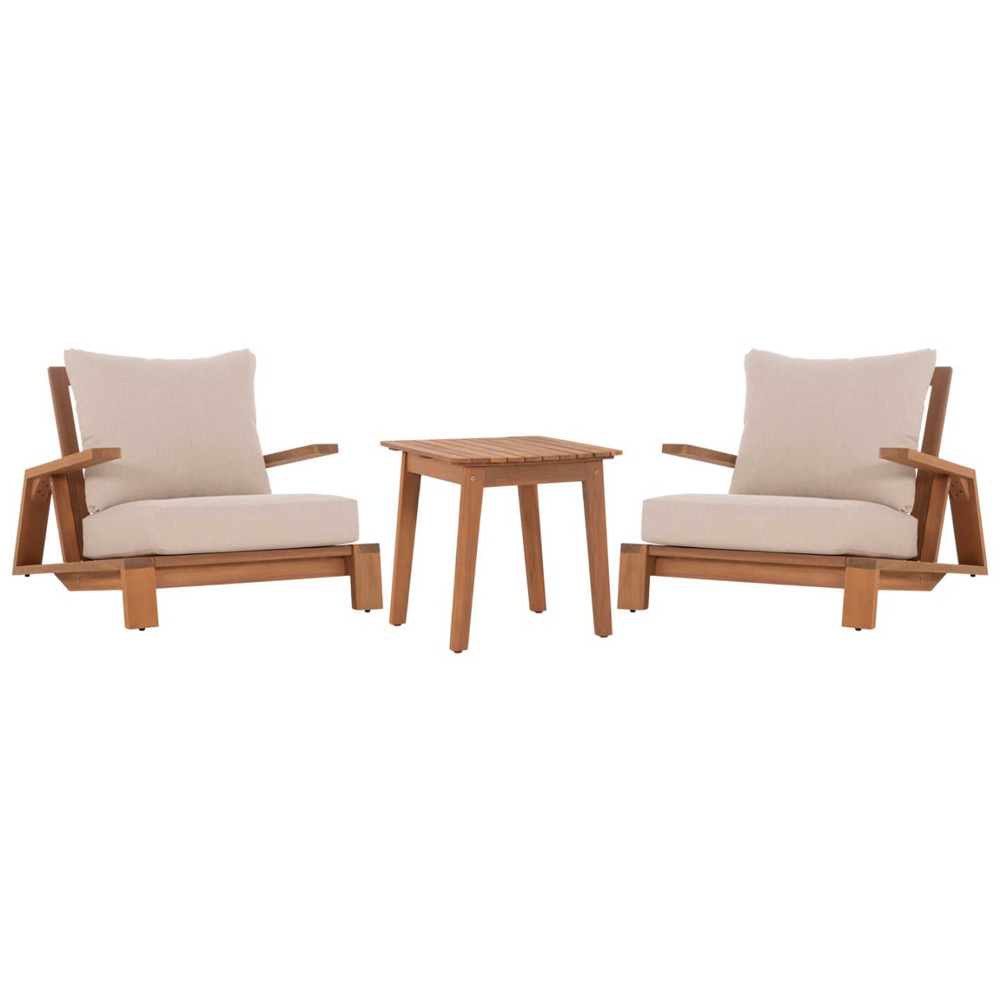 LOUNGE ΣΕΤ MIREX HM10893 ΤΡΑΠΕΖΑΚΙ & 2 ΠΟΛΥΘΡΟΝΕΣ--ΞΥΛΟ ΑΚΑΚΙΑΣ--ΕΚΡΟΥ ΜΑΞΙΛΑΡΙΑ