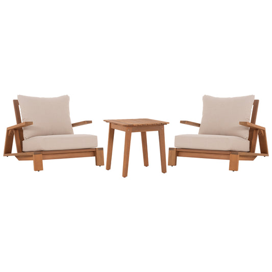 LOUNGE ΣΕΤ MIREX HM10893 ΤΡΑΠΕΖΑΚΙ & 2 ΠΟΛΥΘΡΟΝΕΣ--ΞΥΛΟ ΑΚΑΚΙΑΣ--ΕΚΡΟΥ ΜΑΞΙΛΑΡΙΑ