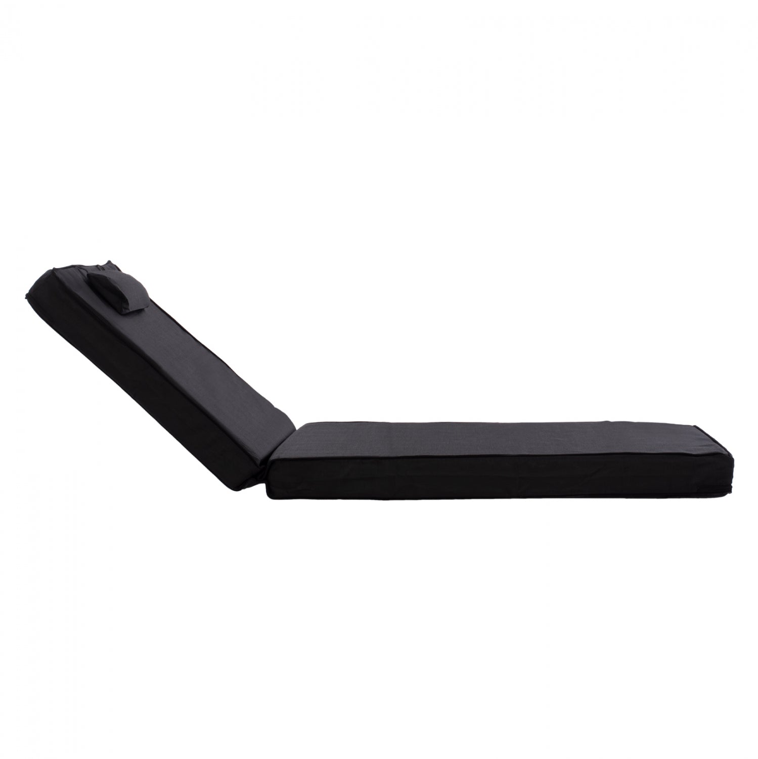 ΜΑΞΙΛΑΡΙ ΞΑΠΛΩΣΤΡΑΣ TEXTILENE 600gr/m2 2X1 SIFNOS ΜΑΥΡΟ HM11237.05T 194x70x11 εκ.