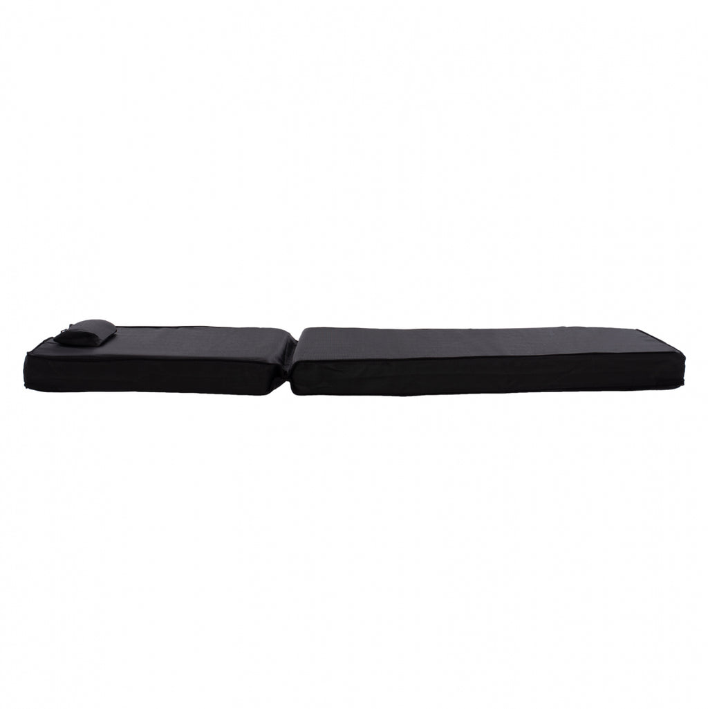 ΜΑΞΙΛΑΡΙ ΞΑΠΛΩΣΤΡΑΣ TEXTILENE 600gr/m2 2X1 SIFNOS ΜΑΥΡΟ HM11237.05T 194x70x11 εκ.