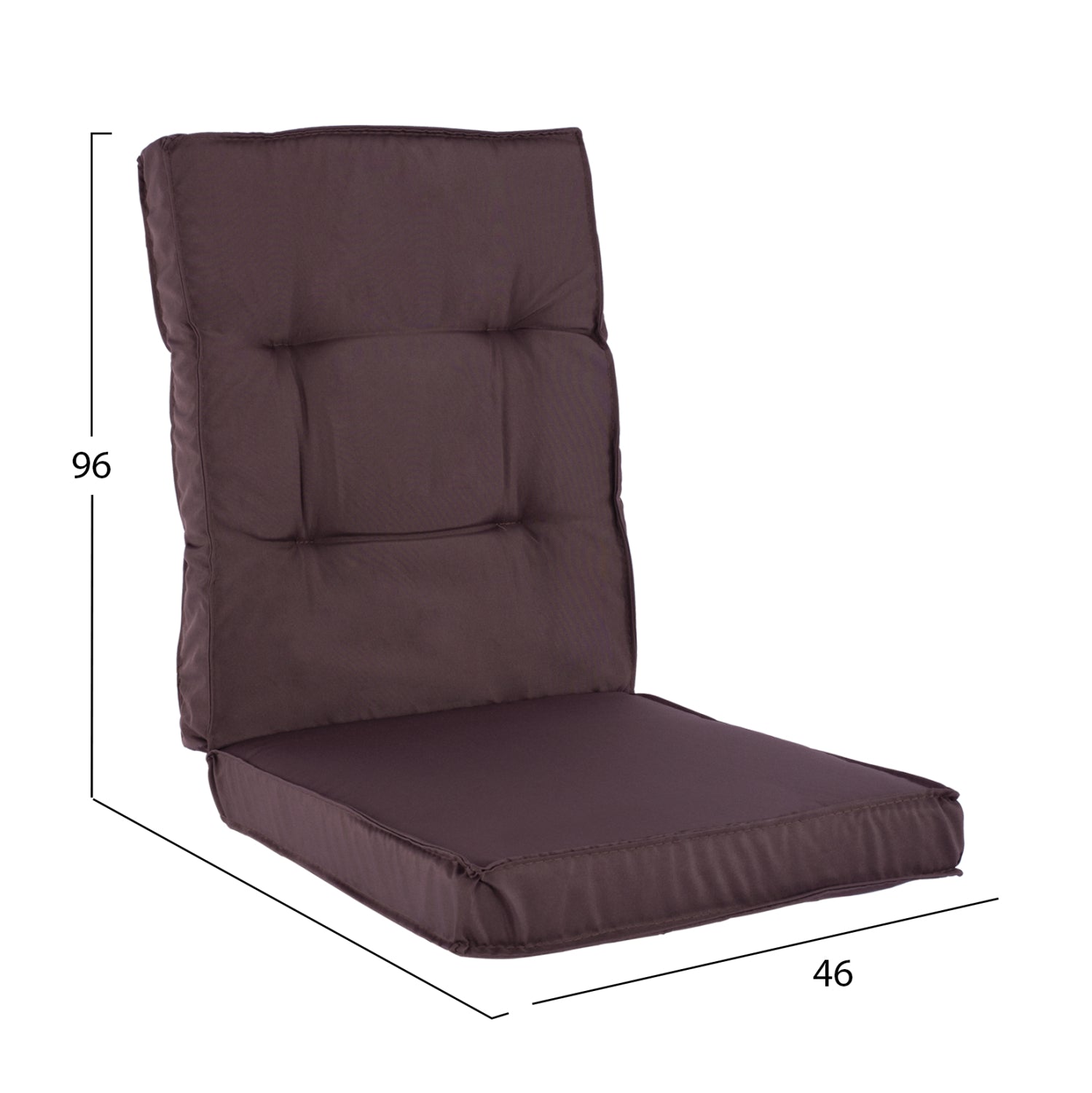 ΜΑΞΙΛΑΡΙ ΥΦΑΣΜΑΤΙΝΟ ΜΕ ΠΛΑΤΗ ΚΑΦΕ 96x46x7 εκ. HM5745.03