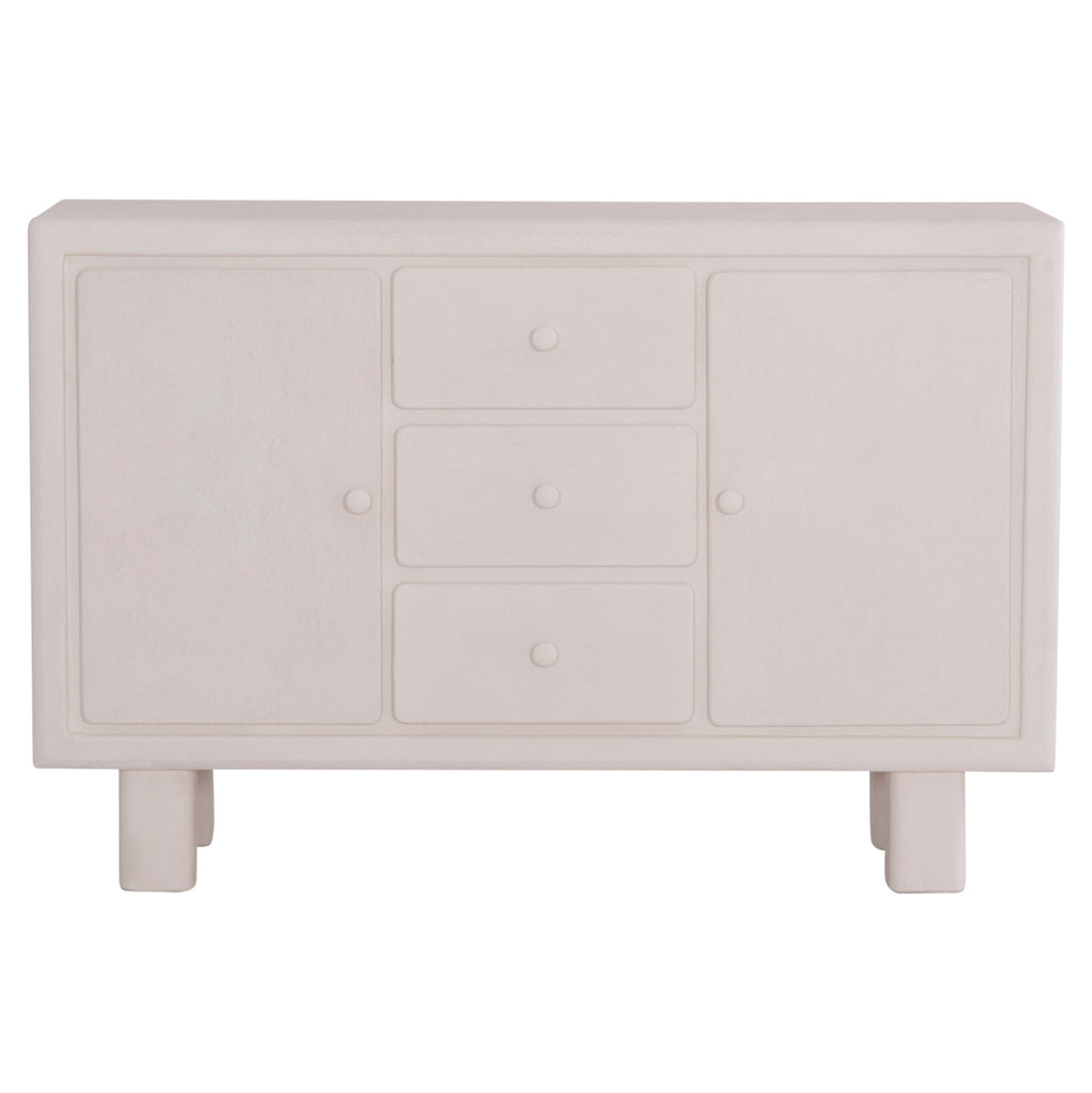 ΜΠΟΥΦΕΣ ΣΕΙΡΑ SANTORINI HM18048 MDF ΣΕ ΥΠΟΛΕΥΚΟ ΧΡΩΜΑ-3 ΣΥΡΤΑΡΙΑ & 2 ΠΟΡΤΕΣ 120x38x80Υεκ.