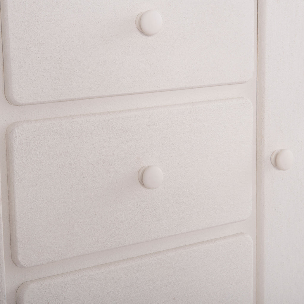 ΜΠΟΥΦΕΣ ΣΕΙΡΑ SANTORINI HM18048 MDF ΣΕ ΥΠΟΛΕΥΚΟ ΧΡΩΜΑ-3 ΣΥΡΤΑΡΙΑ & 2 ΠΟΡΤΕΣ 120x38x80Υεκ.