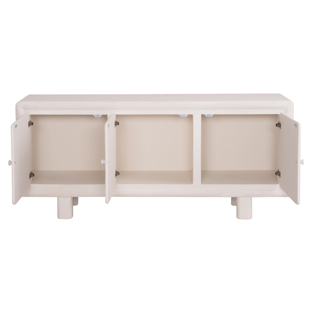 ΜΠΟΥΦΕΣ ΣΕΙΡΑ SANTORINI HM18068 MDF ΣΕ ΥΠΟΛΕΥΚΟ ΧΡΩΜΑ-3 ΠΟΡΤΕΣ 140x38x64Υεκ.
