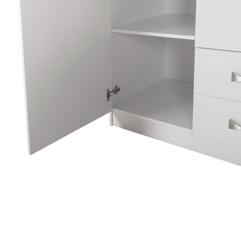 ΝΤΟΥΛΑΠΑ 3ΦΥΛΛΗ ΜΕ ΠΑΤΑΡΙ CARLY HM10891.05 ΜΕΛΑΜΙΝΗ ΣΕ ΛΕΥΚΟ 150X55Χ240Υεκ.