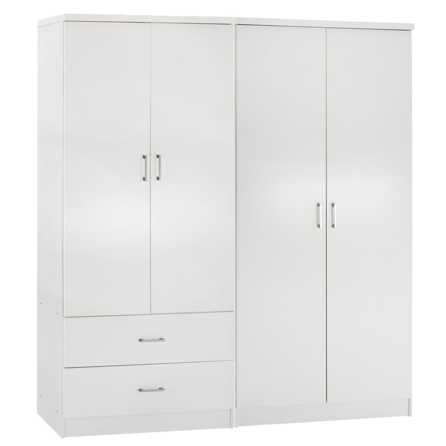 ΝΤΟΥΛΑΠΑ 4-ΦΥΛΛΗ ΜΕ 2 ΣΥΡΤΑΡΙΑ JENNA HM11351.05 ΜΕΛΑΜΙΝΗ ΣΕ ΛΕΥΚΟ 160x43x181Υ