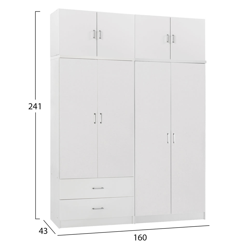 ΝΤΟΥΛΑΠΑ 4-ΦΥΛΛΗ ΜΕ ΠΑΤΑΡΙ & ΣΥΡΤΑΡΙΑ JENNA HM11355.05 ΜΕΛΑΜΙΝΗ ΣΕ ΛΕΥΚΟ 160x43x240Υεκ